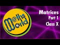 Matrices Class X Part1
