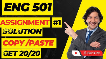 ENG501 Assignment 1 Solution 2023/ ENG501 Assignment 1 Solution semester fall 2022/ ENG501 Fall 2022