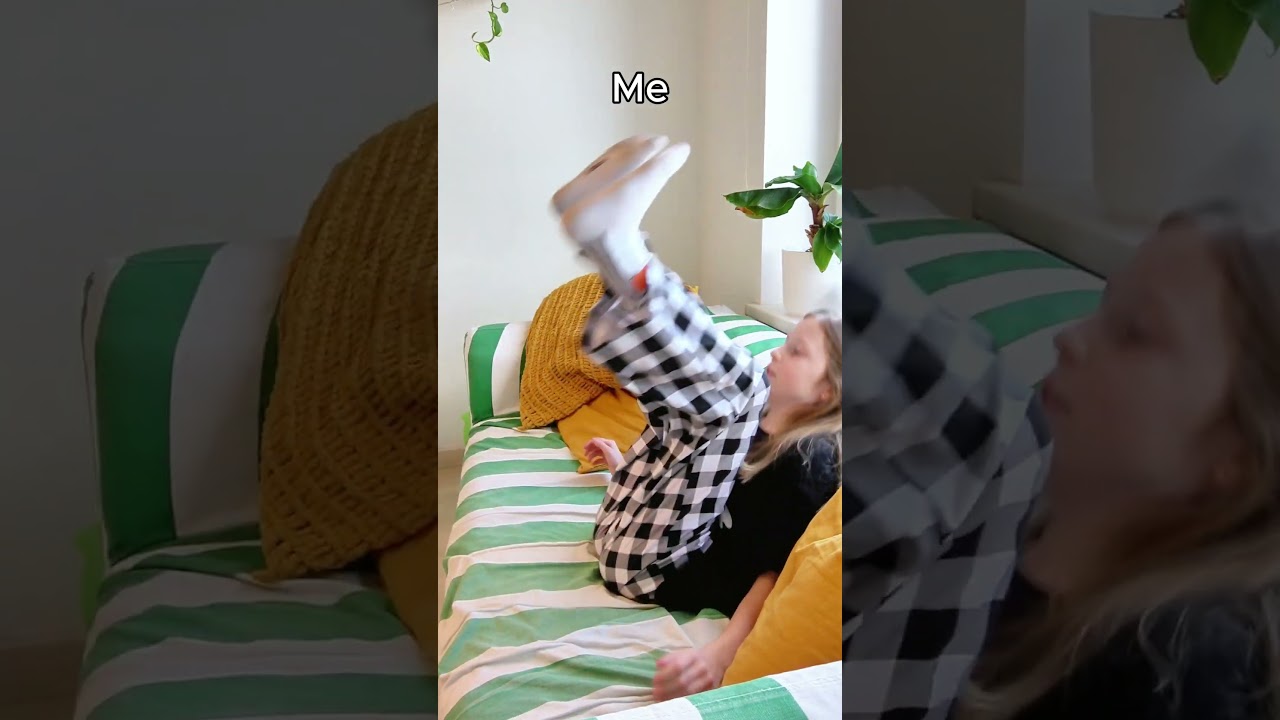 The story of how I get off the couch and how my dad does it #FunnyKids #KidsEntertainment #KidsShort