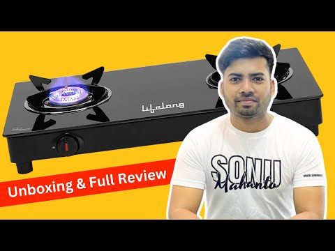 Lifelong LLGS912 Automatic Ignition 2 Burner Gas Stove with 6mm Toughened Glass Top - Sonu Mahanto