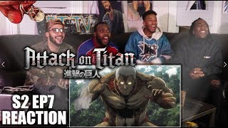 EREN VS ARMORED TITAN! ATTACK ON TITAN 2X7 REACTION/REVIEW (SEASON 2 EP 7)