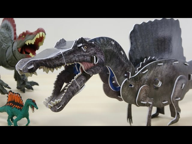 恐竜が動く! アクション立体パズル スピノサウルスを組み立て - YouTube