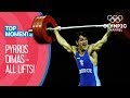 All Pyrros Dimas Olympic Medal Lifts | Top Moments