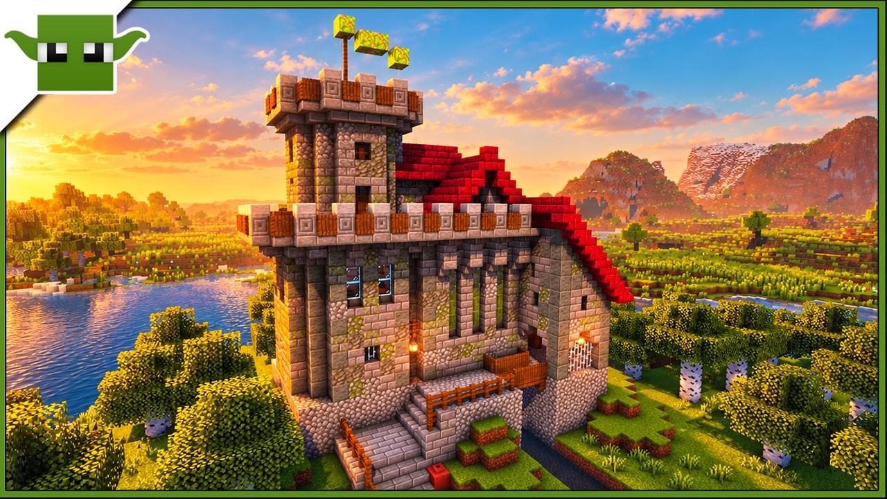 Minecraft Small Castle Tutorial [5x5 Building System]