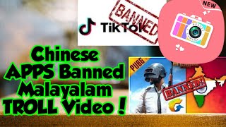 Tiktok banned Malayalam troll | Chinese apps banned Malayalam troll video 