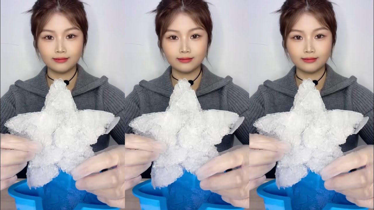 ASMR ICE EATING / ASMR MUKBANG ICE EATING SOUNDS FROM THE FROZEN WATER
