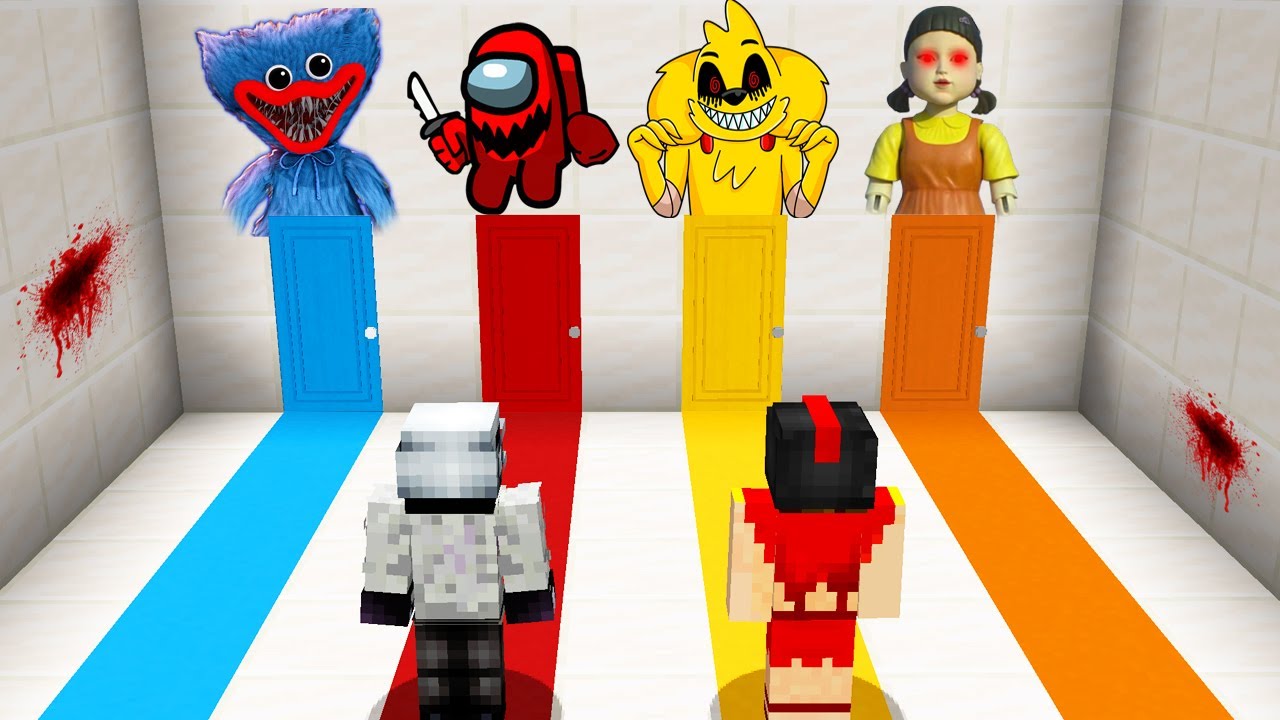 ¡NO ELIJAS LA PUERTA DEL TERROR EQUIVOCADA! 😱 MINECRAFT