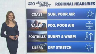 Valley fog, poor air linger as dry pattern holds across Northern California