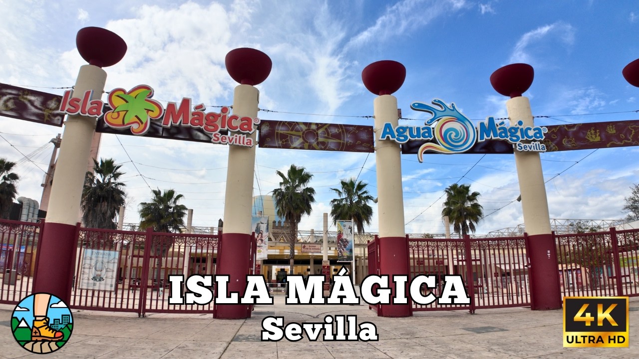 Isla Mágica Sevilla 2025 | Recorrido Completo por el Parque Temático | Walking Tour 4K 🚶‍♂️🌍