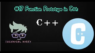 #17 Function Prototype in C++.