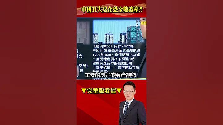 中国11大房企负债「破10兆人民币」！房产价格跌破3成「恐全数破产」？！@57BreakingNews #shorts #中国房地产 #中国房企 - 天天要闻