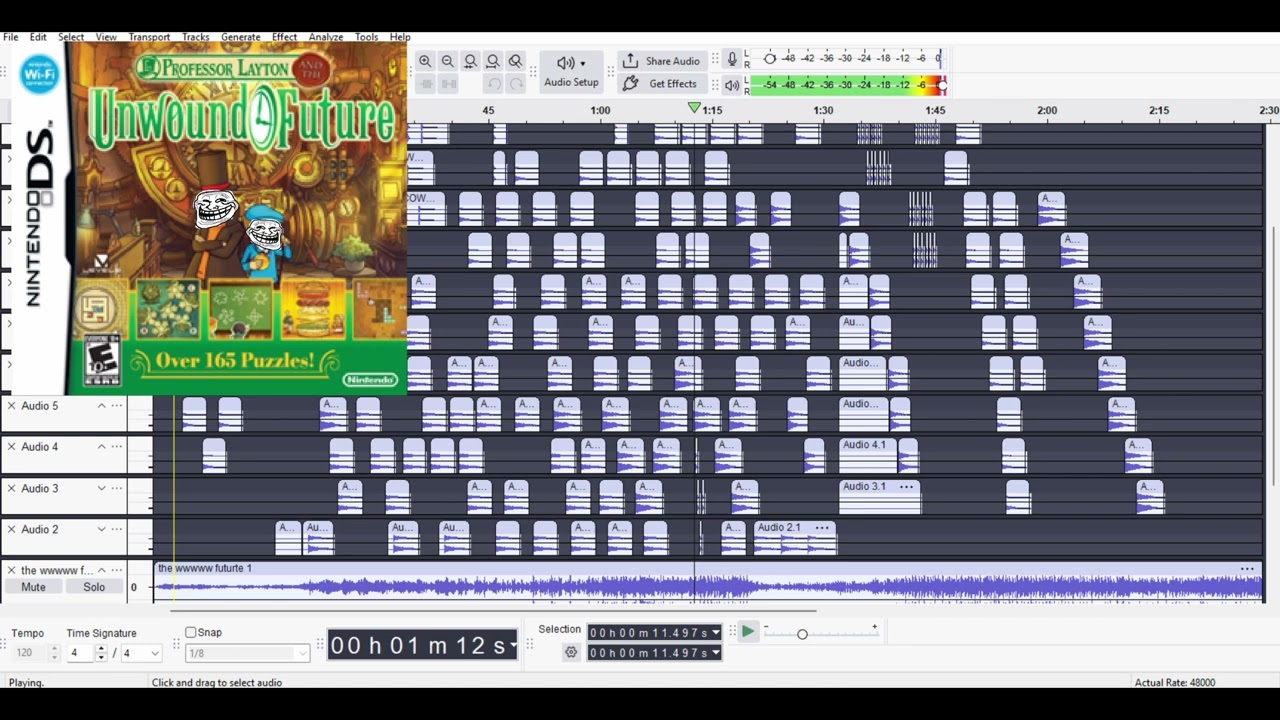 the unwound future theme but with too many percussion instruments and its not even sync