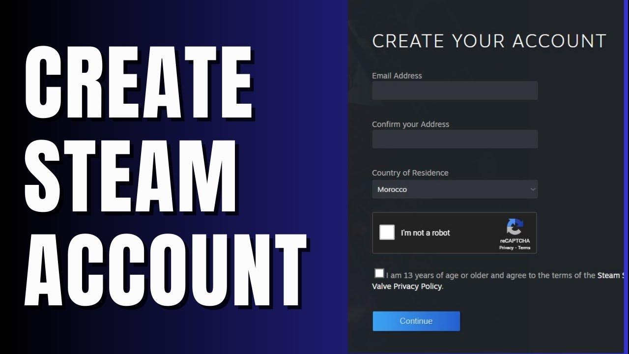 How to create steam account youtube