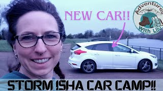 CAR CAMPER conversion FORD FOCUS || Stormy STEALTH camp! || SOLO adventure ✨️