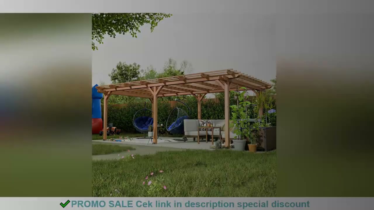 LZBEITEM Outdoor Gazebo Wooden Grape pergola for Climbing Plant Support, Garden, Terrace, Backyard,