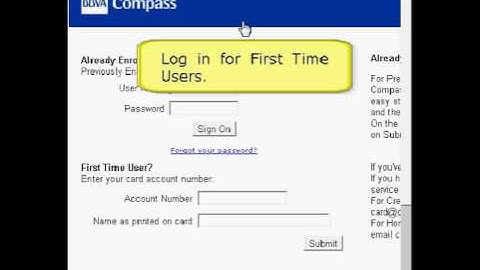 BBVA Compass Bank Login Tutorial