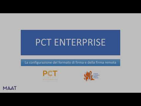 PCT Enterprise: La configurazione del formato di firma e della firma remota