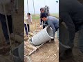 SEE How Workers Skillfully Install These Massive CONCRETE Pipes In The Field 🏗️🚜