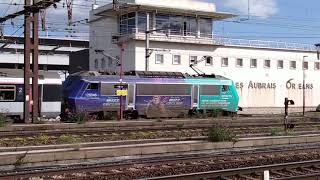 On retourne près d'Orléans -BB 26046 Buzz - TGV Duplex - BB 27000 M -   RER en W -Traxx - Vigirail