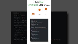 Unlock the secret to create a stunning CSS animated loader with SKILLSYARD #WebDesign #CSSAnimation