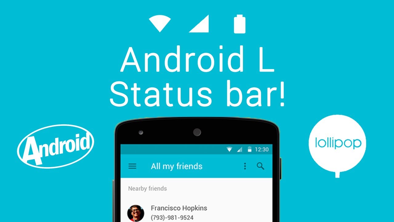 como usar material status bar pro YouTube