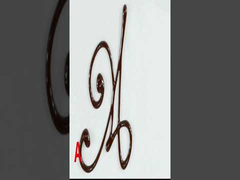 Learn how to draw the letter A with chocolate on different styles on your cakes shorts