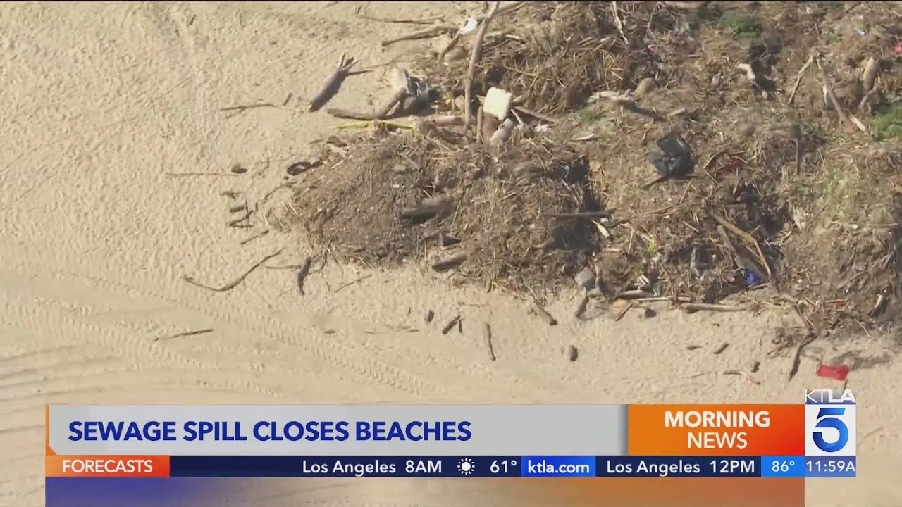 250,000gallon sewage spill closes Long Beach coastal beaches YouTube