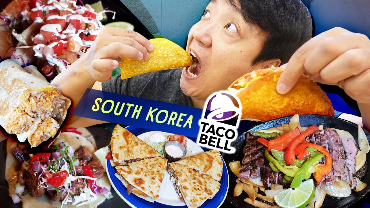 Korean TACO BELL & ON THE BORDER Food Review TACOS in South Korea