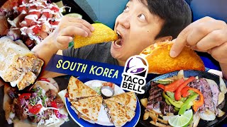 Korean TACO BELL & ON THE BORDER Food Review | TACOS in South Korea!