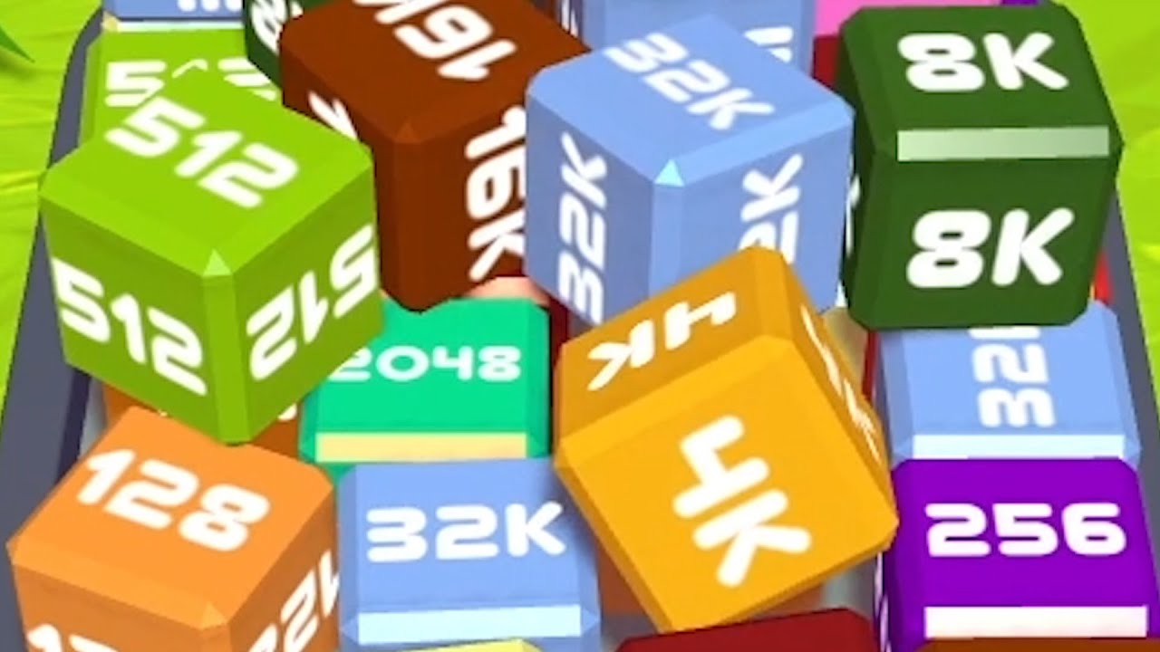 Merge Cube 2048 3D - ASMR Gameplay (Cubes Math, Level Up NumberBlocks ...