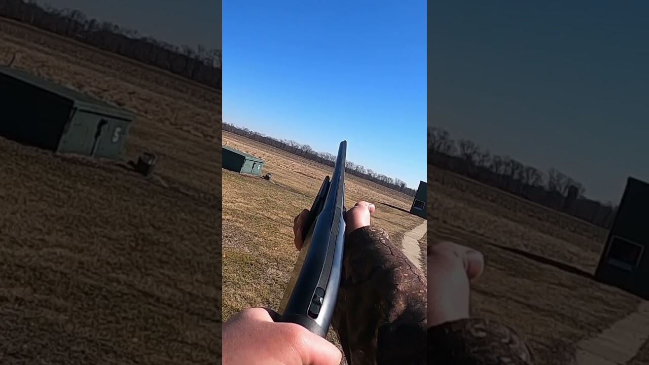 Skeet Shooting with Pump Action shotgun 