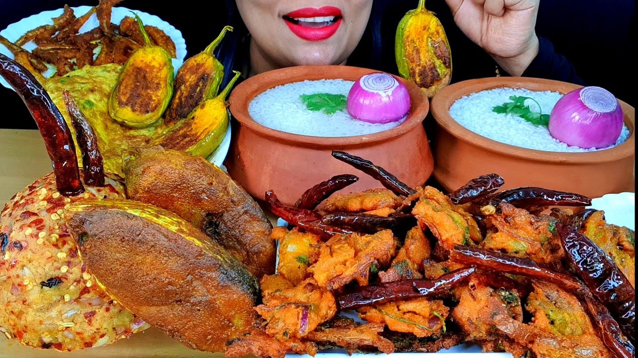 ASMR:TRY THIS WATER RICE IN THIS SUMMER,IT'S SUPER DELICIOUS*BENGALI FOOD*||ZAKIA-SPICY ASMR