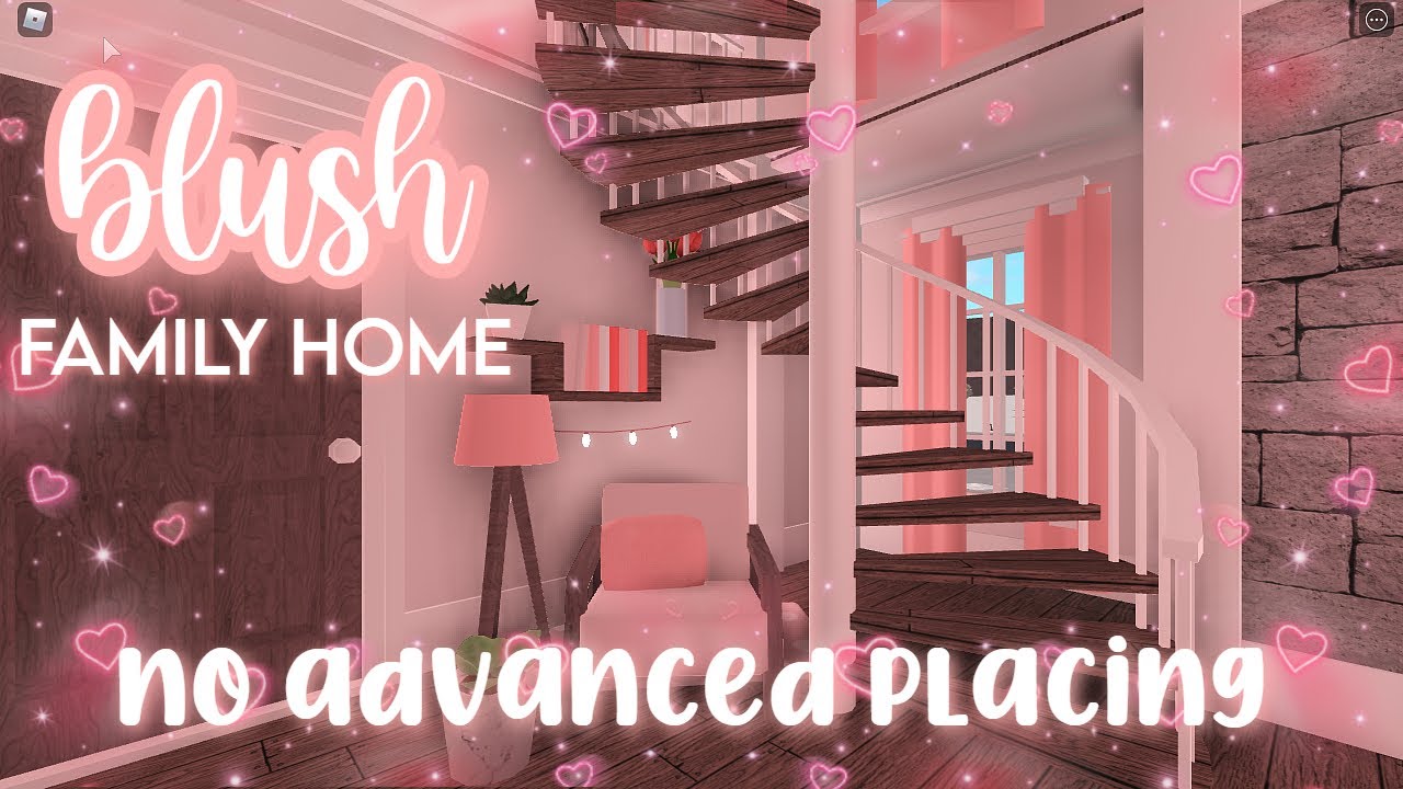 Bloxburg No Advanced Placing Blush Family Home speedbuild YouTube