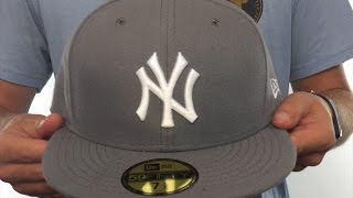 Yankees 'TEAM-BASIC' Storm Grey-White Fitted Hat by New Era