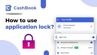 CashBook - How to use application lock? Fingerprint lock & Passcode lock, Safe & Secure Application screenshot 3