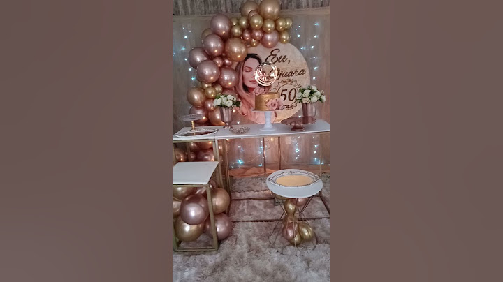 Decoração 50 anos, Dourado e Rose Gold.