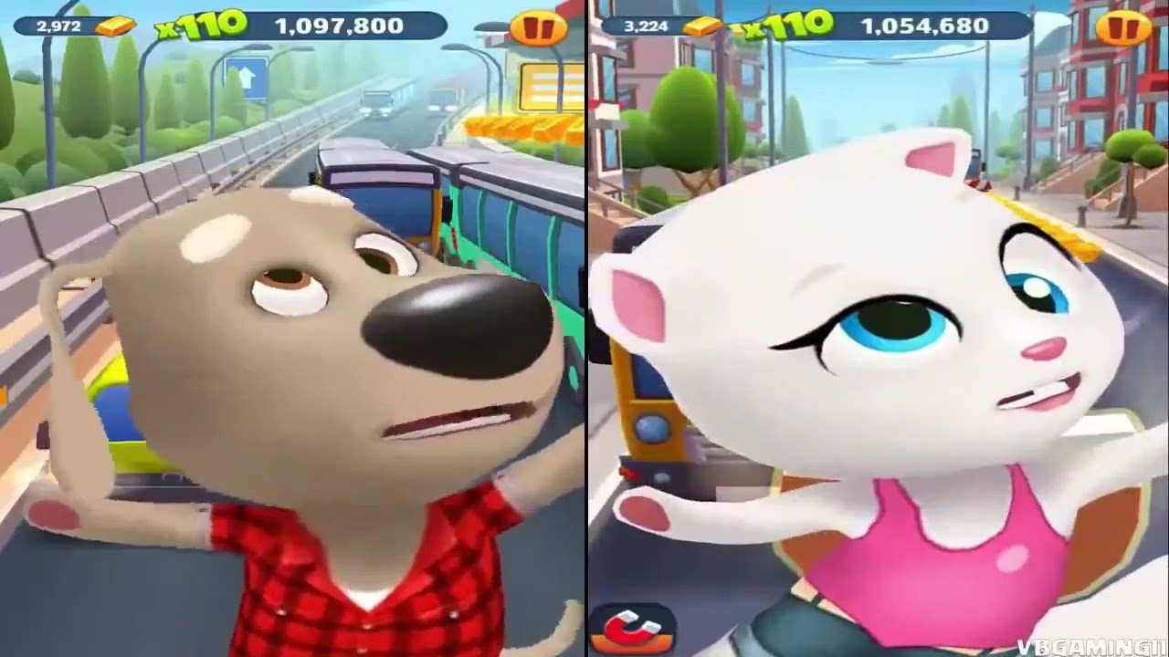 Talking Tom Gold Run Talking Ben vs Talking Angela 1 Million Highscore