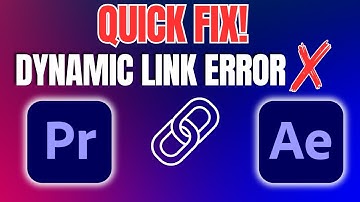 How To Fix Error Linking After Effect Dynamic Link To Premiere Pro