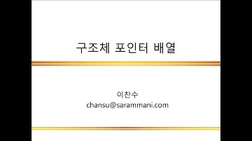 구조체 포인터 타입의 배열 | 구조체 포인터 | C 프로그래밍