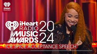 Ice Spice Accepts The Best New Hip-Hop Artist Award At The 2024 iHeartRadio Music Awards