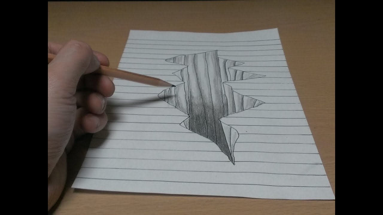 トリックアート 超簡単 ノートの中に崖を描く方法 3d Trick Art Youtube