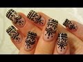Easy Henna Tattoo Inspired Design Nail Art Tutorial YouTube