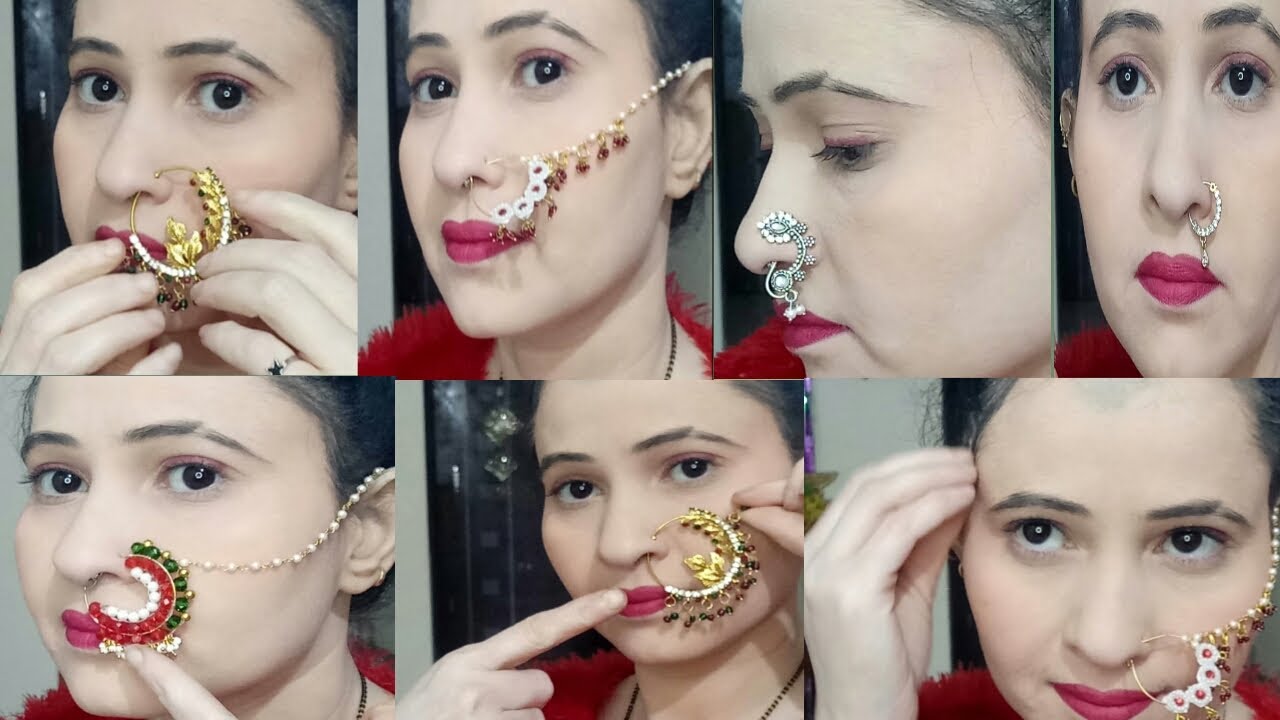 My Gold Nose Ring Collection Different Different Types Nose Ring