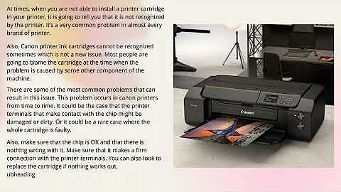 Solution To Fix Canon Printer Not Recognizing New Ink Cartridge