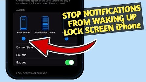 How To Stop Lock Screen Notifications From Waking up Screen  iPhone 2024