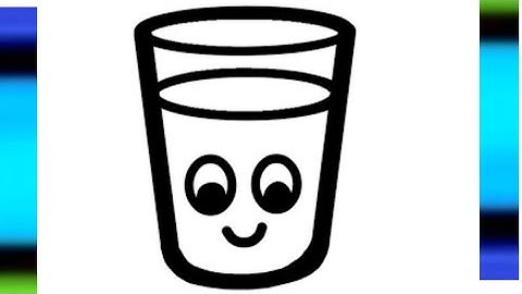 How to Draw a Cute Water Glass Step by step Follow Along video for KIDS@ToddlersArtHub
