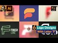 Minimal Logo Design Ideas with Letter &quot;F&quot; in Illustrator | Set 01 | Speed Art