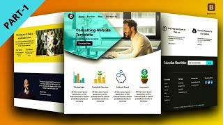 Homepage Design with Bootstrap 4 - Consultant Website - Part-1