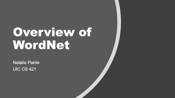Overview of WordNet