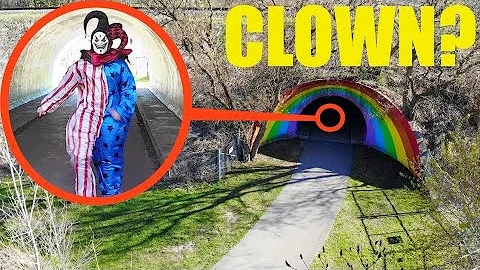 you won't believe what my drone caught on camera inside Clown Tunnel / scary killer Clown Sighting!